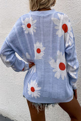 Printed Knitted Loose Pullover