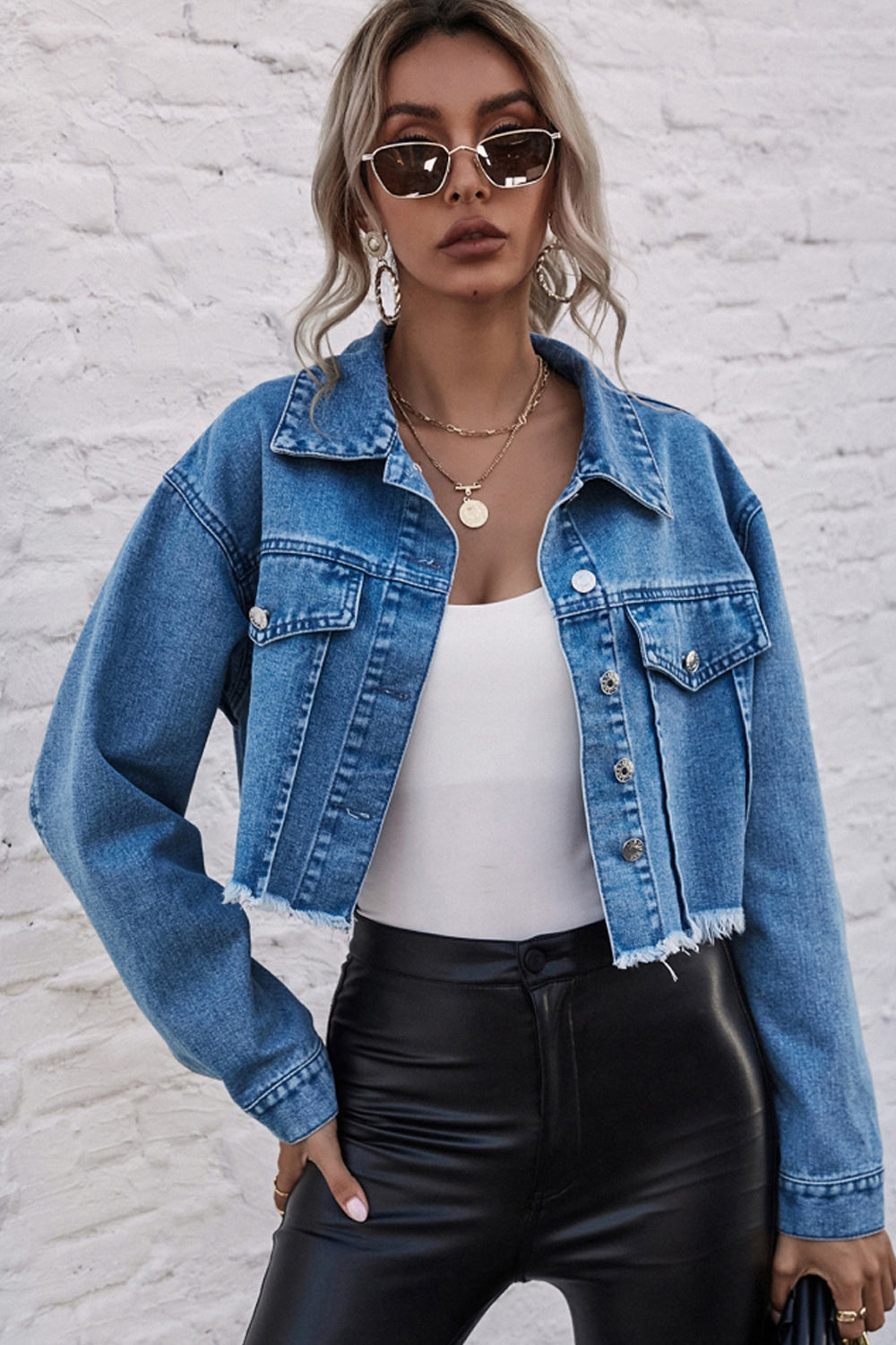 Loose Cropped Denim Jacket