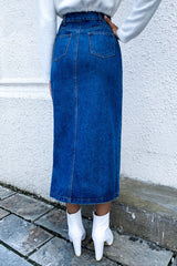 High-waisted Denim Irregular Skirt