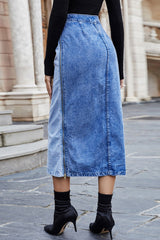 Denim High Waist Skirt