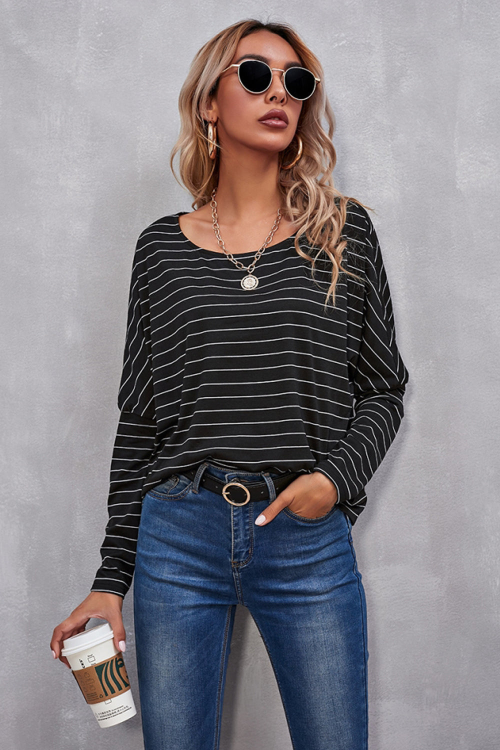 Round Neck Striped T-shirt