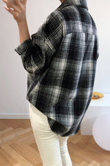 Flannel Thicken Frosted Plaid Shirt