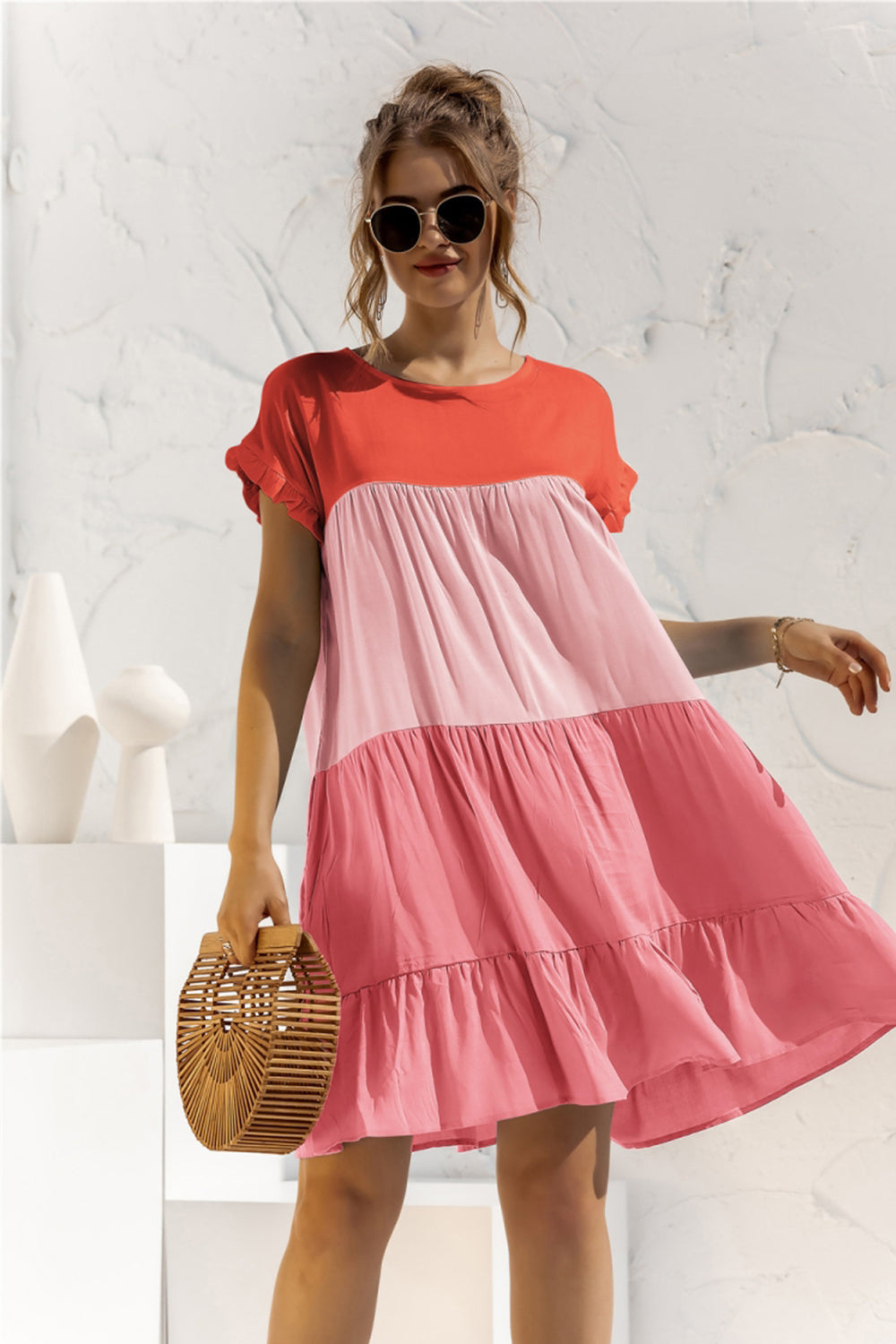 Contrast Loose Summer Dress