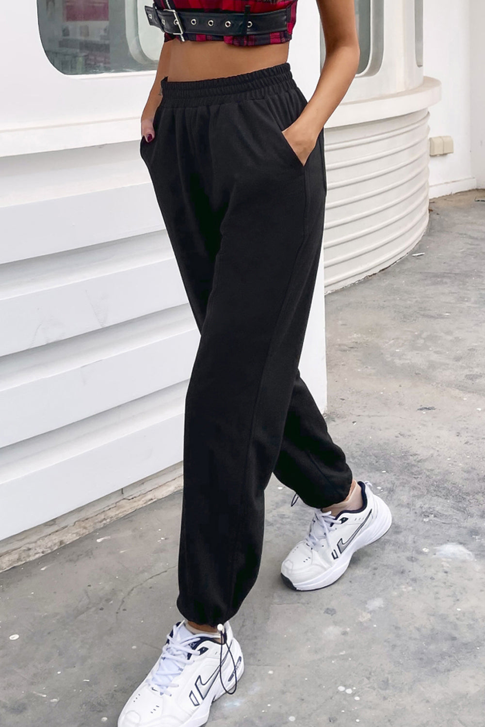 Loose High Waist Sports Trousers