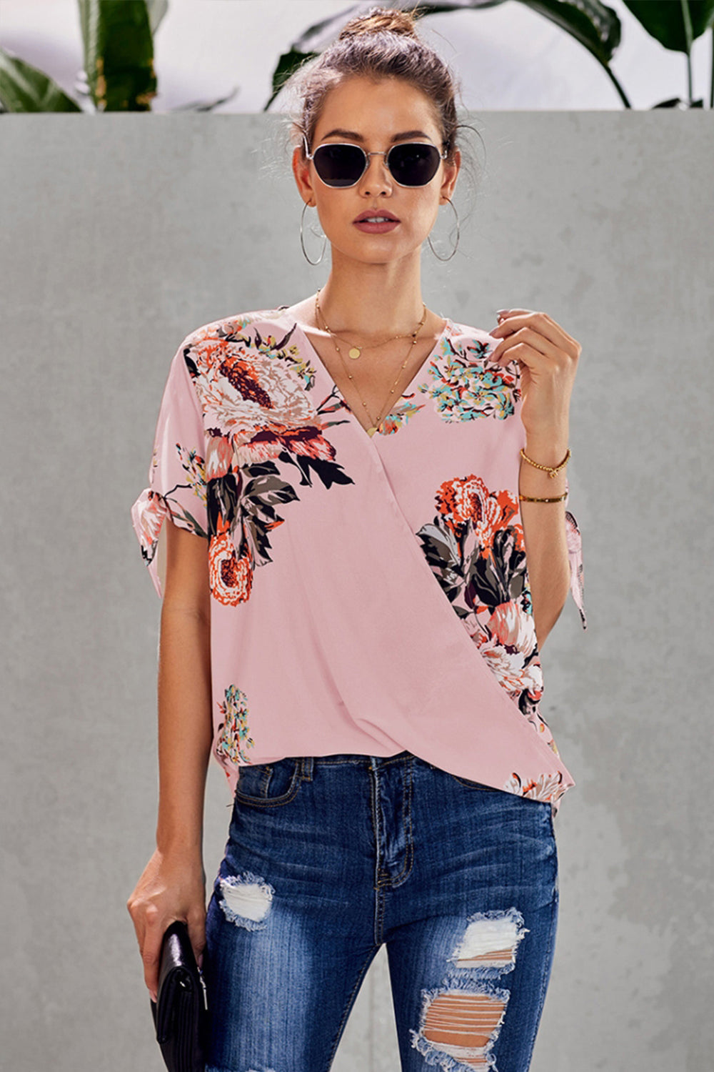 Loose Cross Printed Shirt