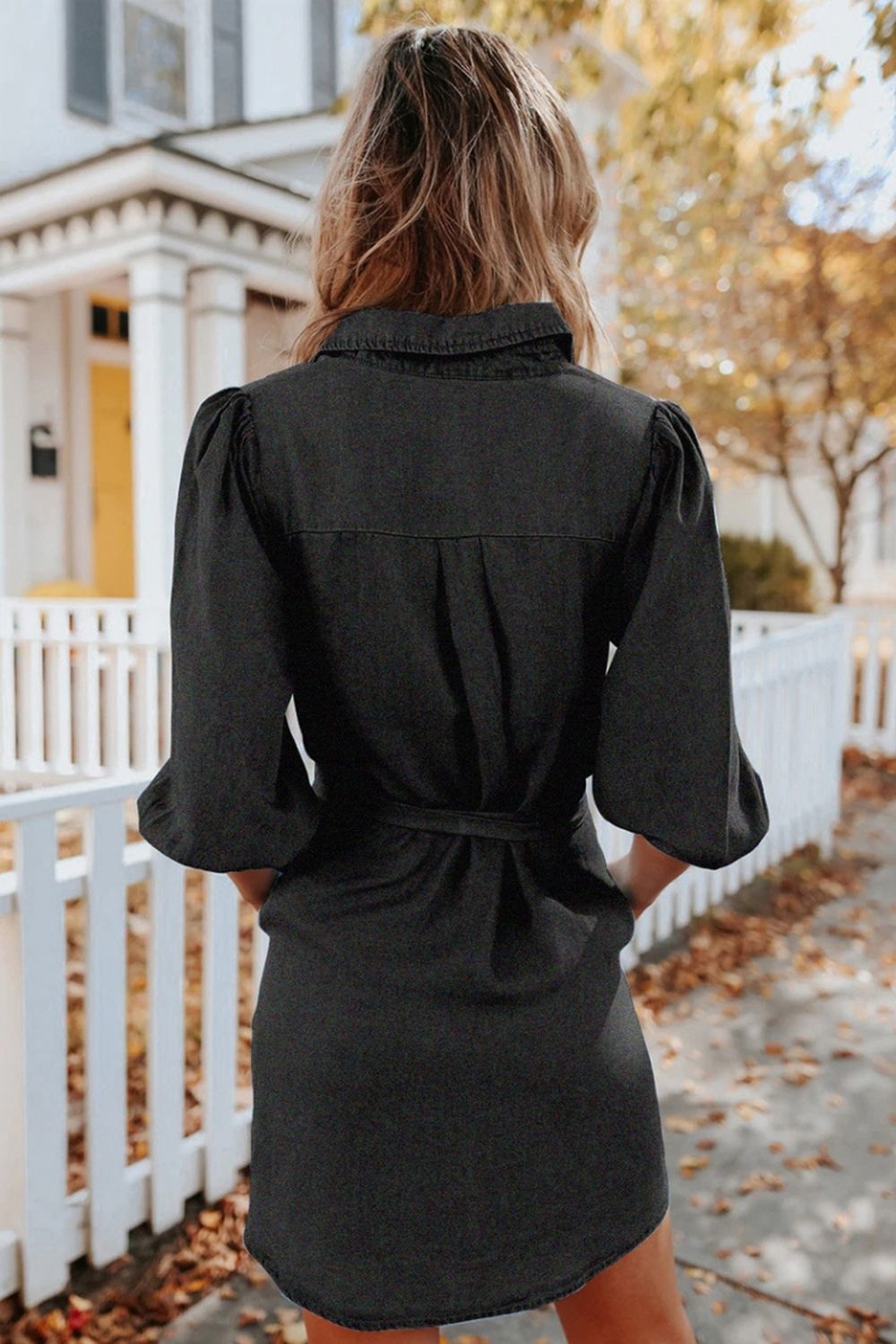 Single-Breasted Tie Dress