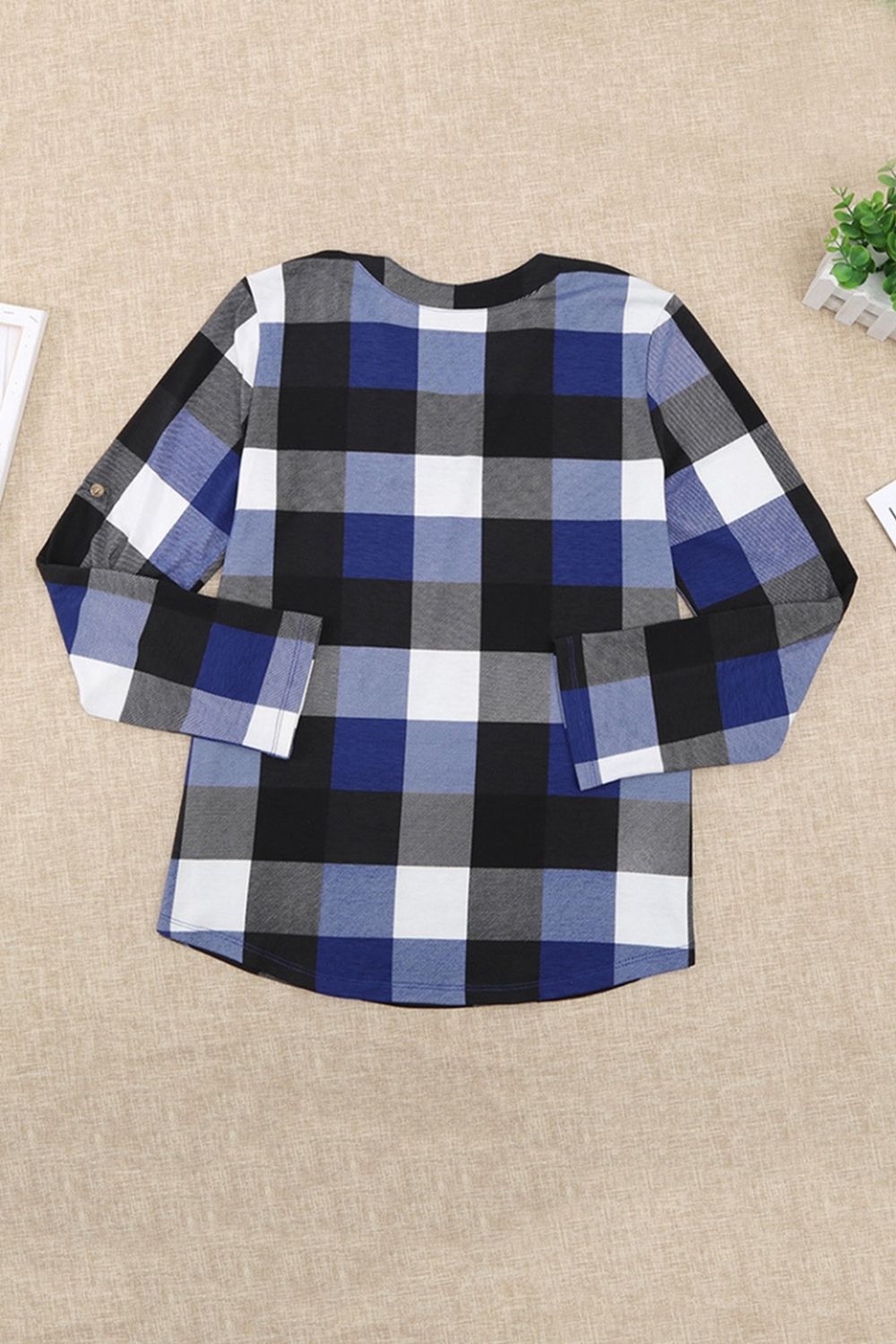 Plaid Loose Long Sleeve Pullover