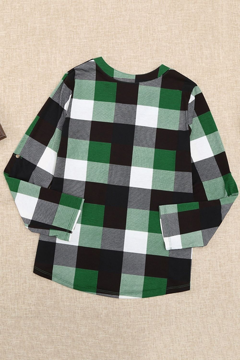 Plaid Loose Long Sleeve Pullover