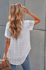 Mid-Length Embroidered Chiffon Shirt