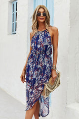 Irregular Print A-Line Dress