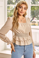 Puff Sleeve Ruffle Shirt
