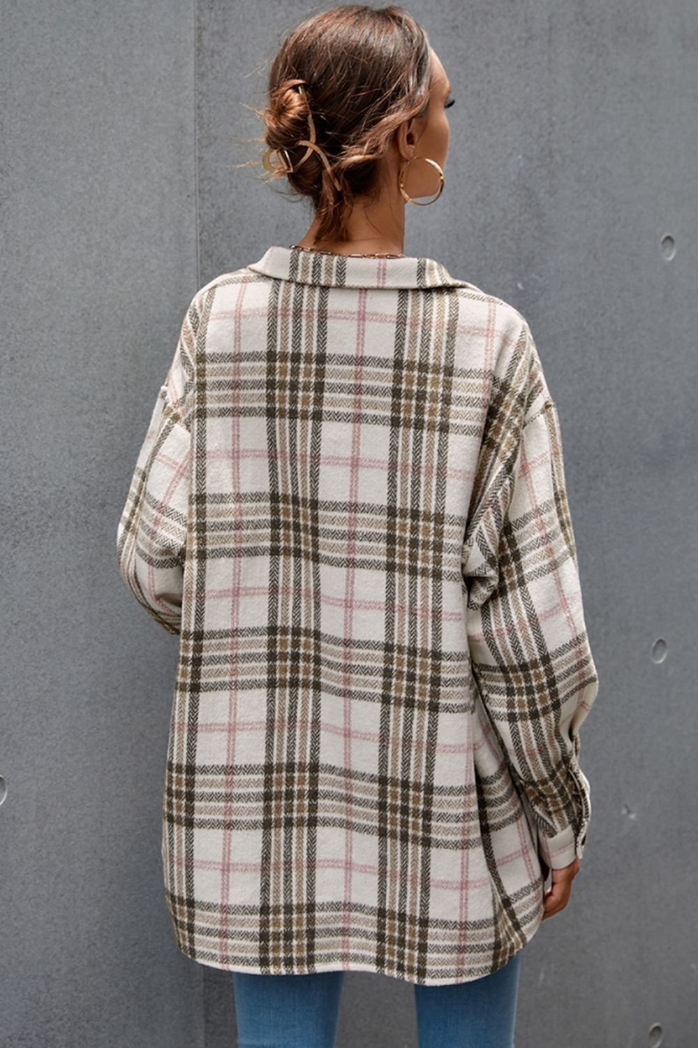 Plaid Cotton Lapel Shirt