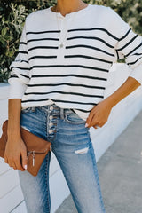 Long-Sleeved Striped Sweater