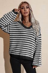 V-Neck Loose Knit Sweater