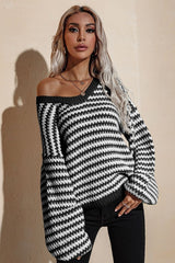 V-Neck Loose Knit Sweater