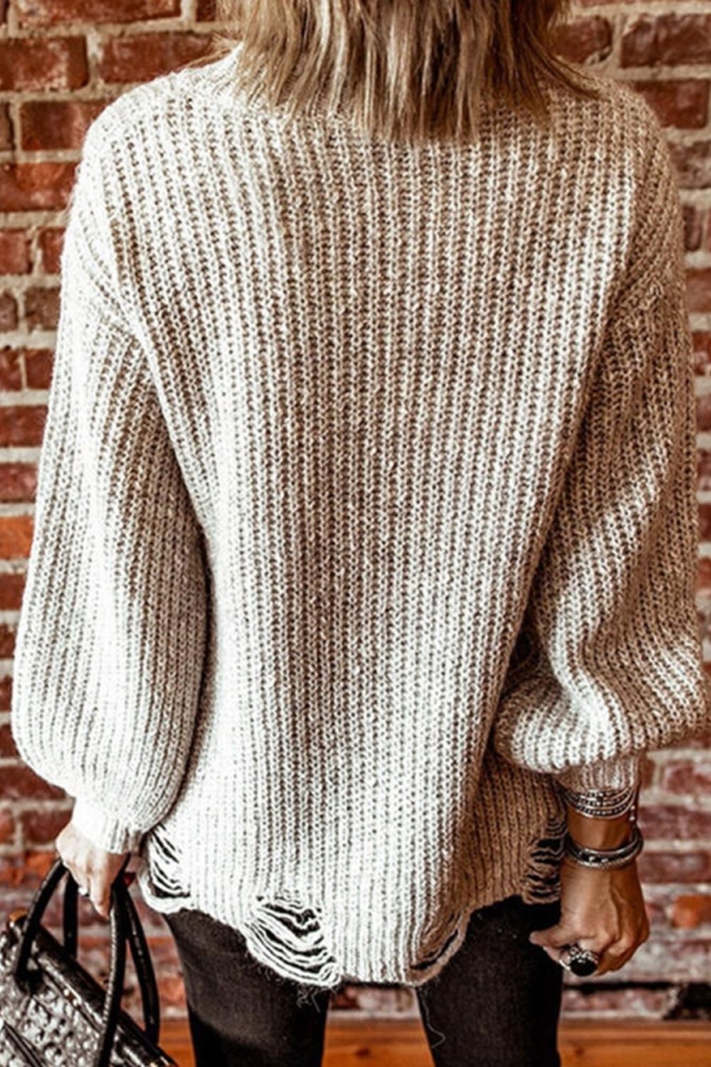 Ripped Knitted Sweater