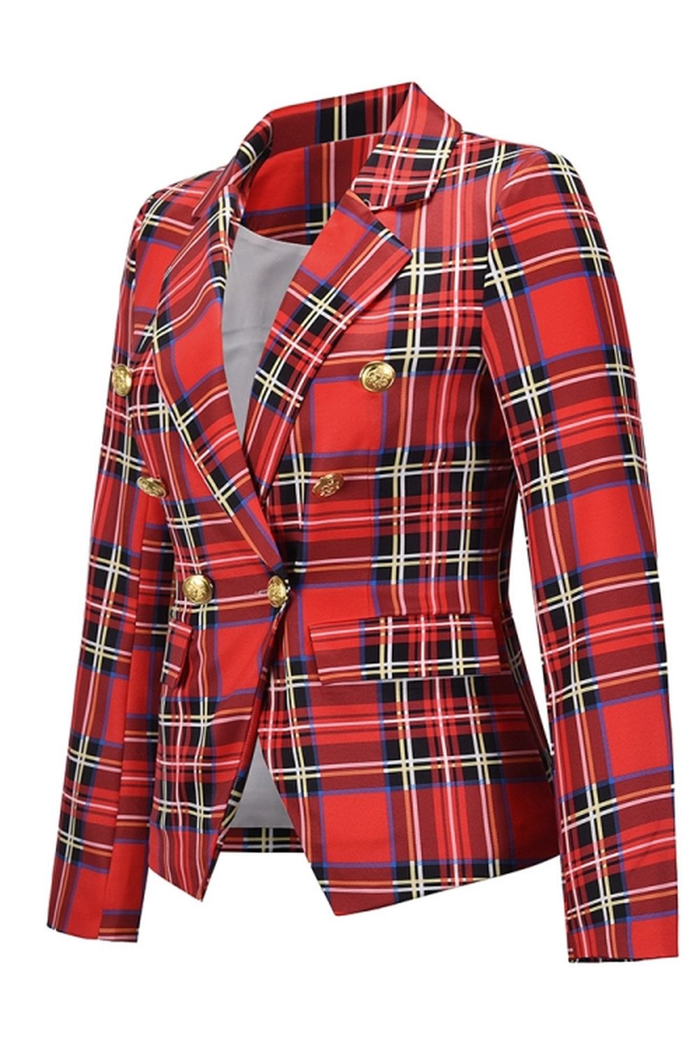 Plaid Casual Blazer