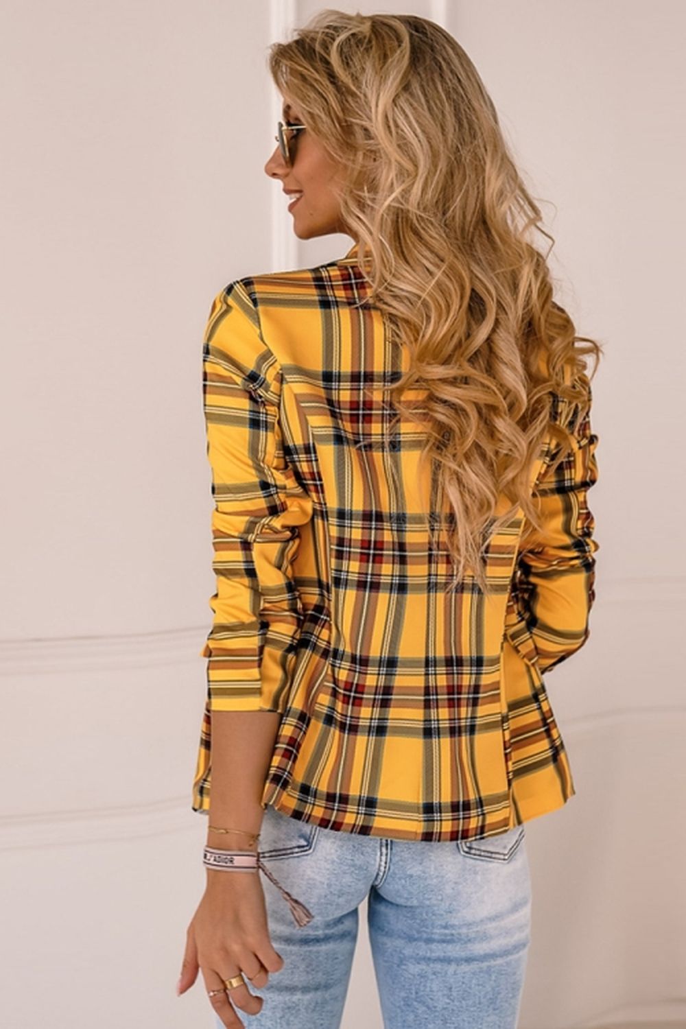 Plaid Casual Blazer