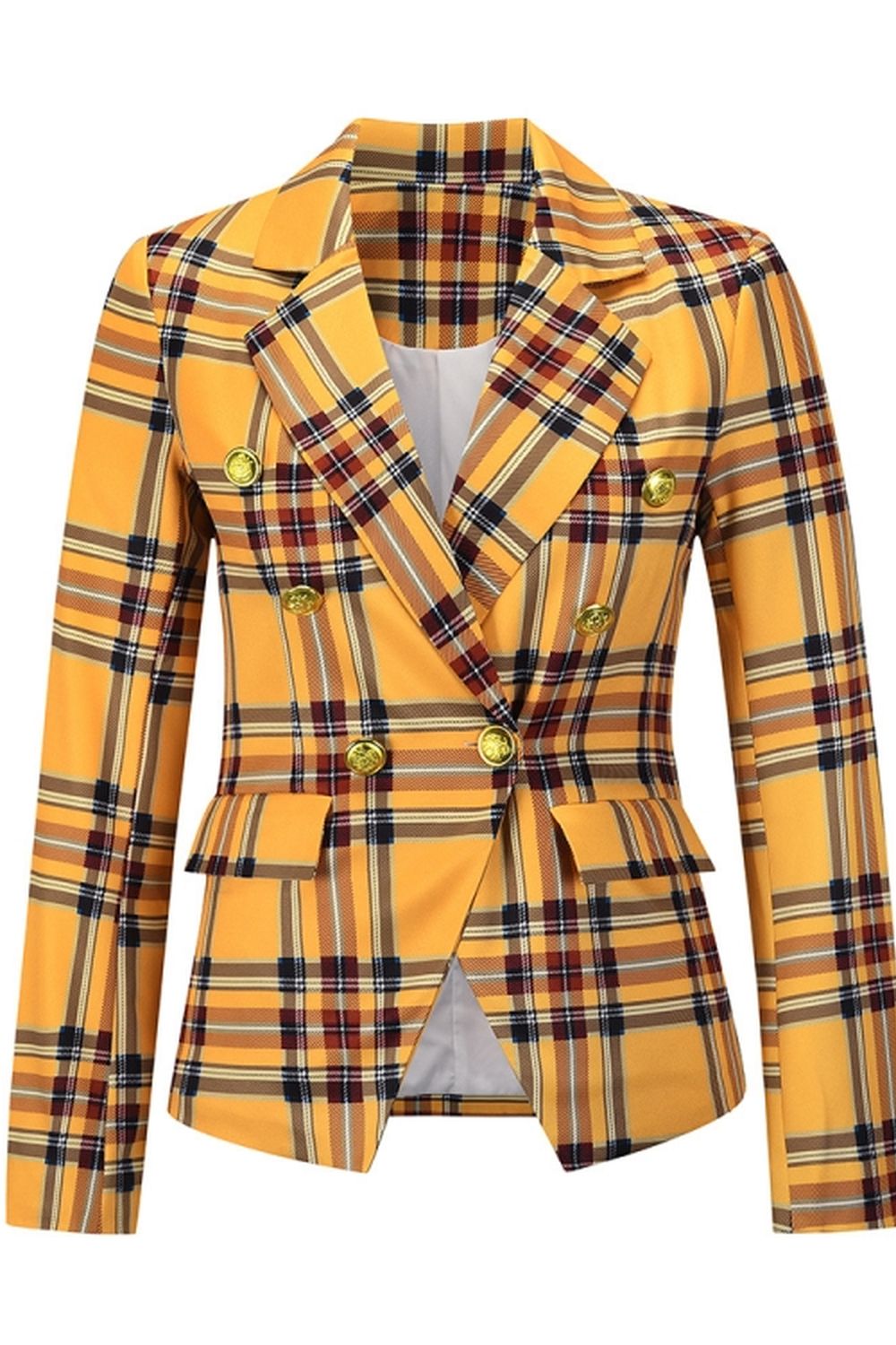 Plaid Casual Blazer