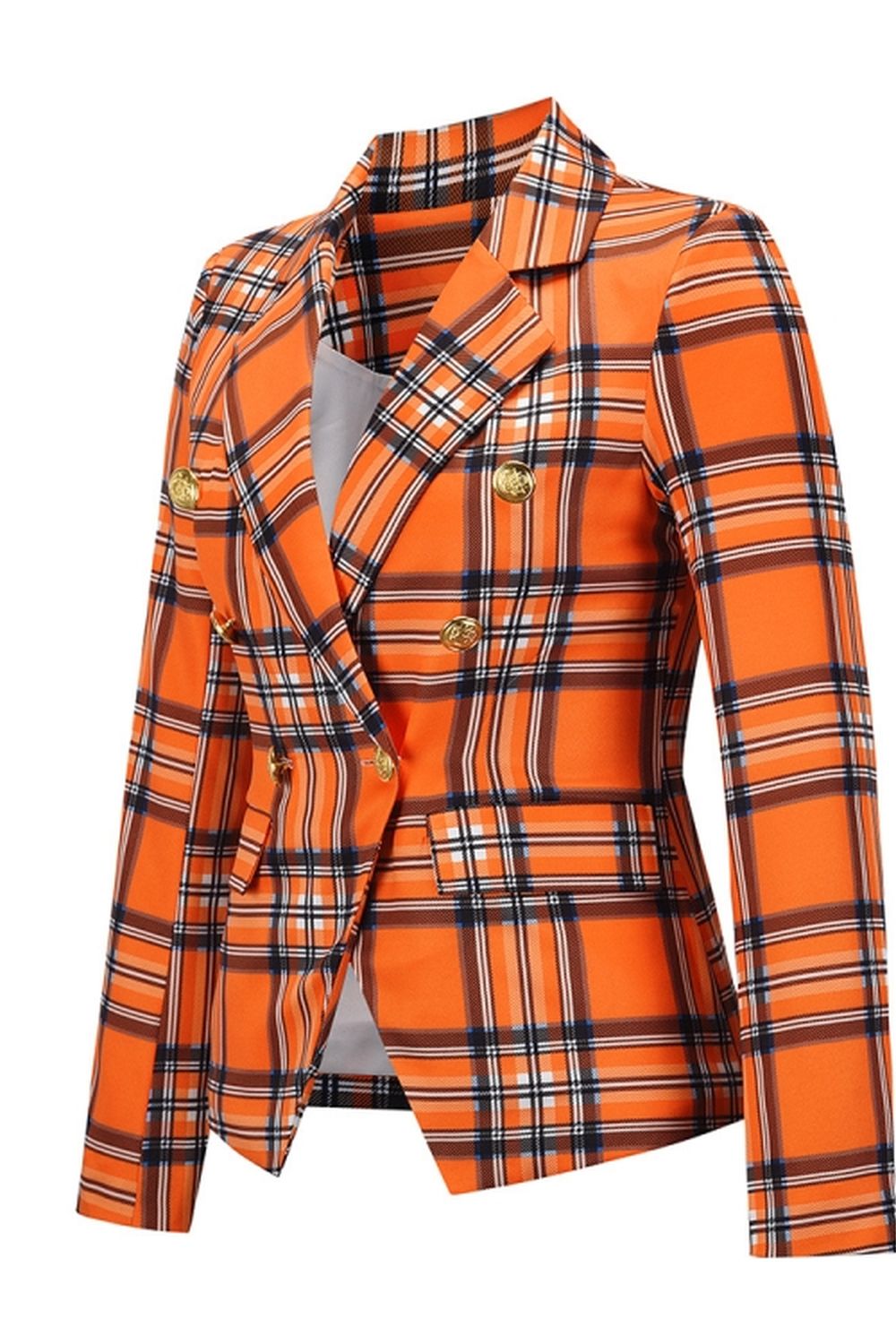 Plaid Casual Blazer