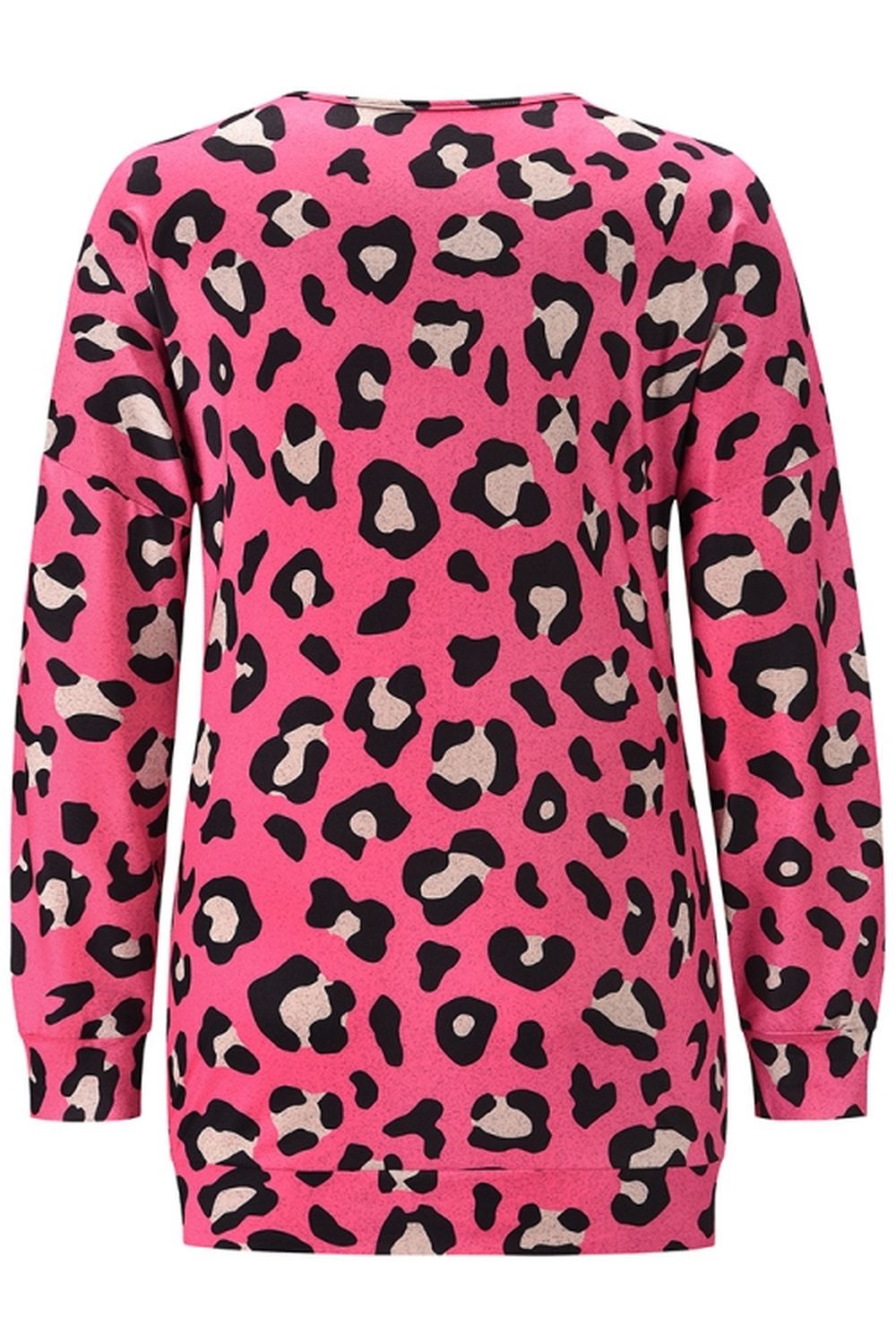 Round Neck Leopard Print Bottoming Shirt