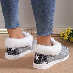 Plush Lined Warm & Cozy Slip On Canvas Shoes