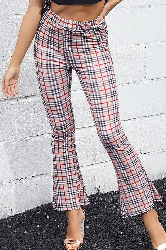 High waist Slim fit Printed Wide leg Pants