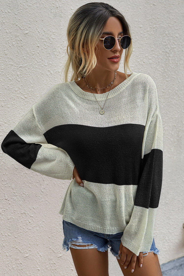 Loose Round Neck Long Sleeve Sweater