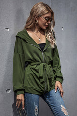 Loose High Waist Hooded Jacket