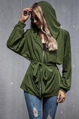 Loose High Waist Hooded Jacket