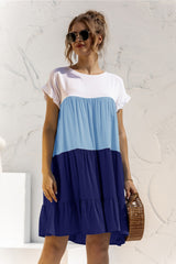 Contrast Loose Summer Dress