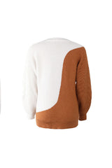 Round Neck Contrast Sweater