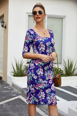 Round Neck Print Dress