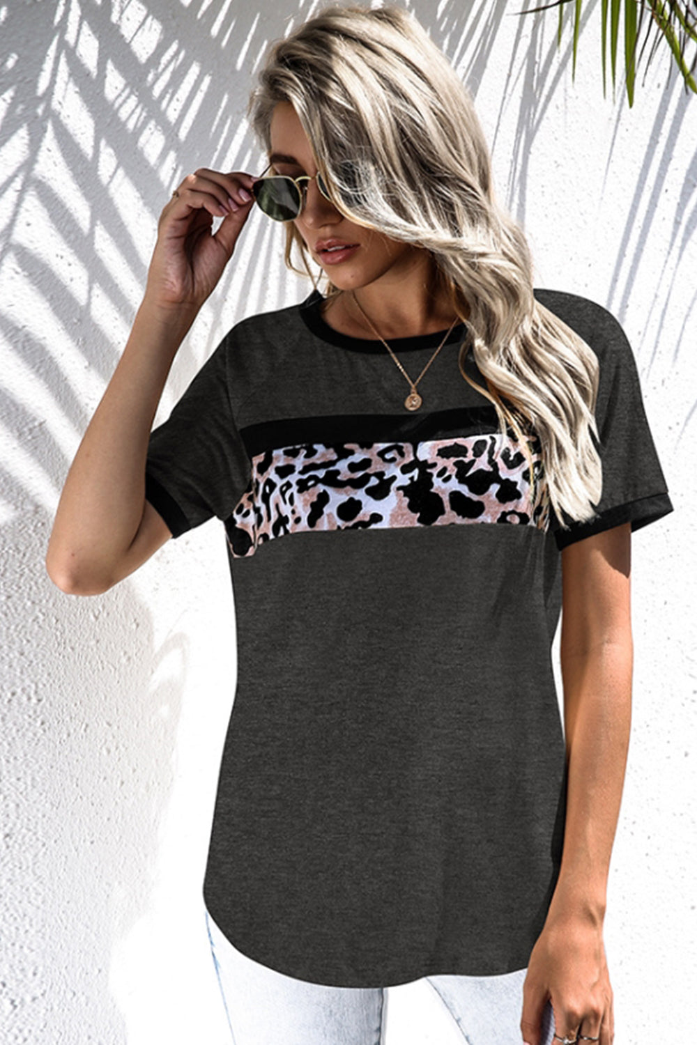 Three-Color Patchwork T-Shirt