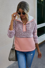 Patchwork Zip Pocket Pullover