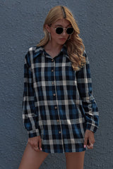 Long Sleeve Plaid Cardigan Shirt