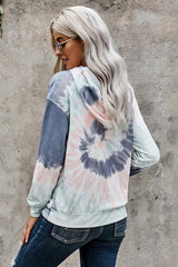 Tie-dyed Hooded Pocket Sweater