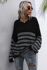 Loose Round Neck Long Sleeve Sweater