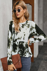 Tie-dye Printed Crew Neck T-shirt