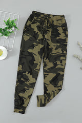 Camouflage Tether Elastic Loose Pants