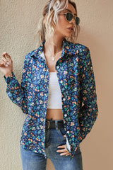 Small Floral Print Long Sleeve Shirt