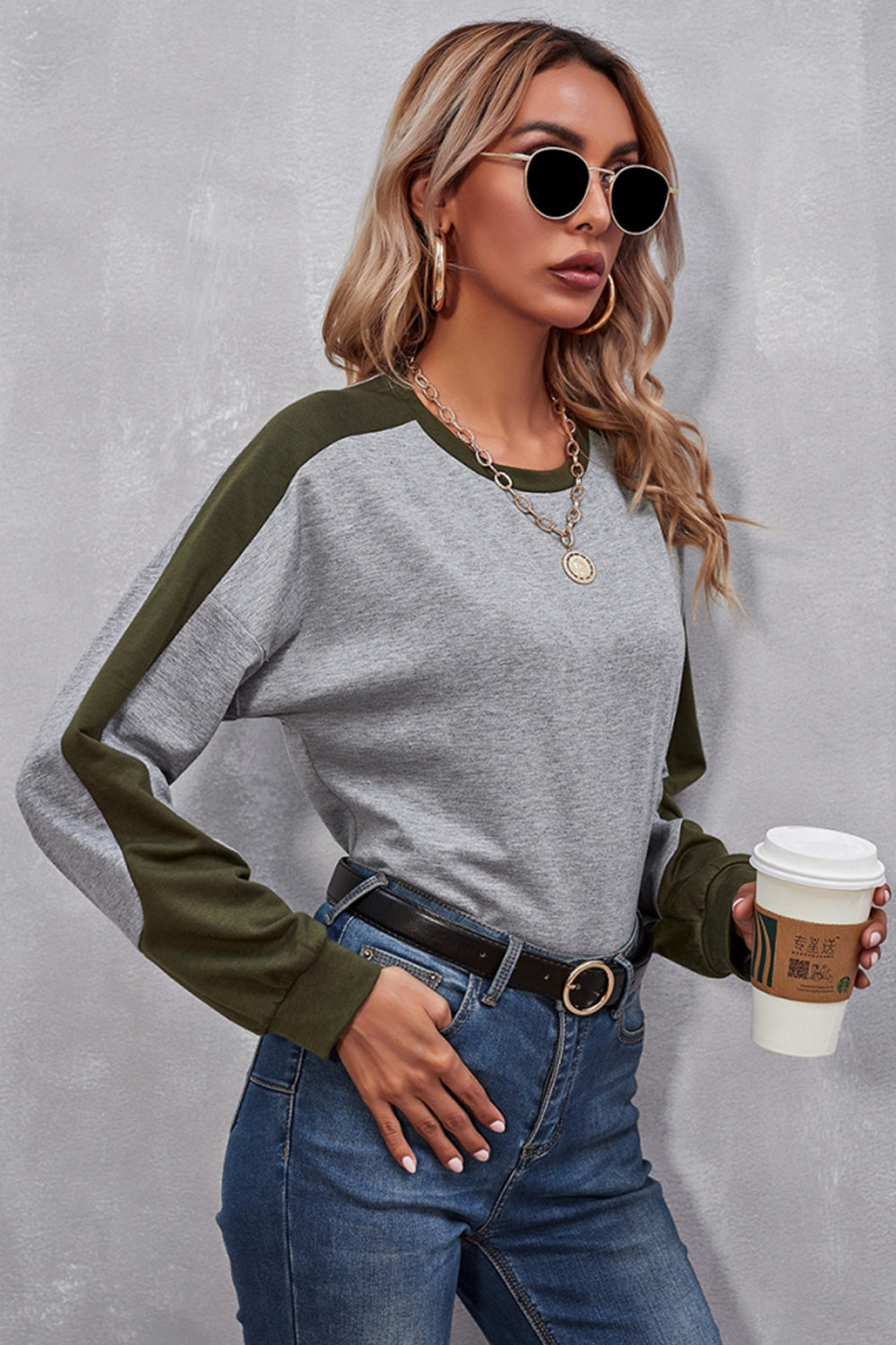 Round Neck Long Sleeve T-shirt