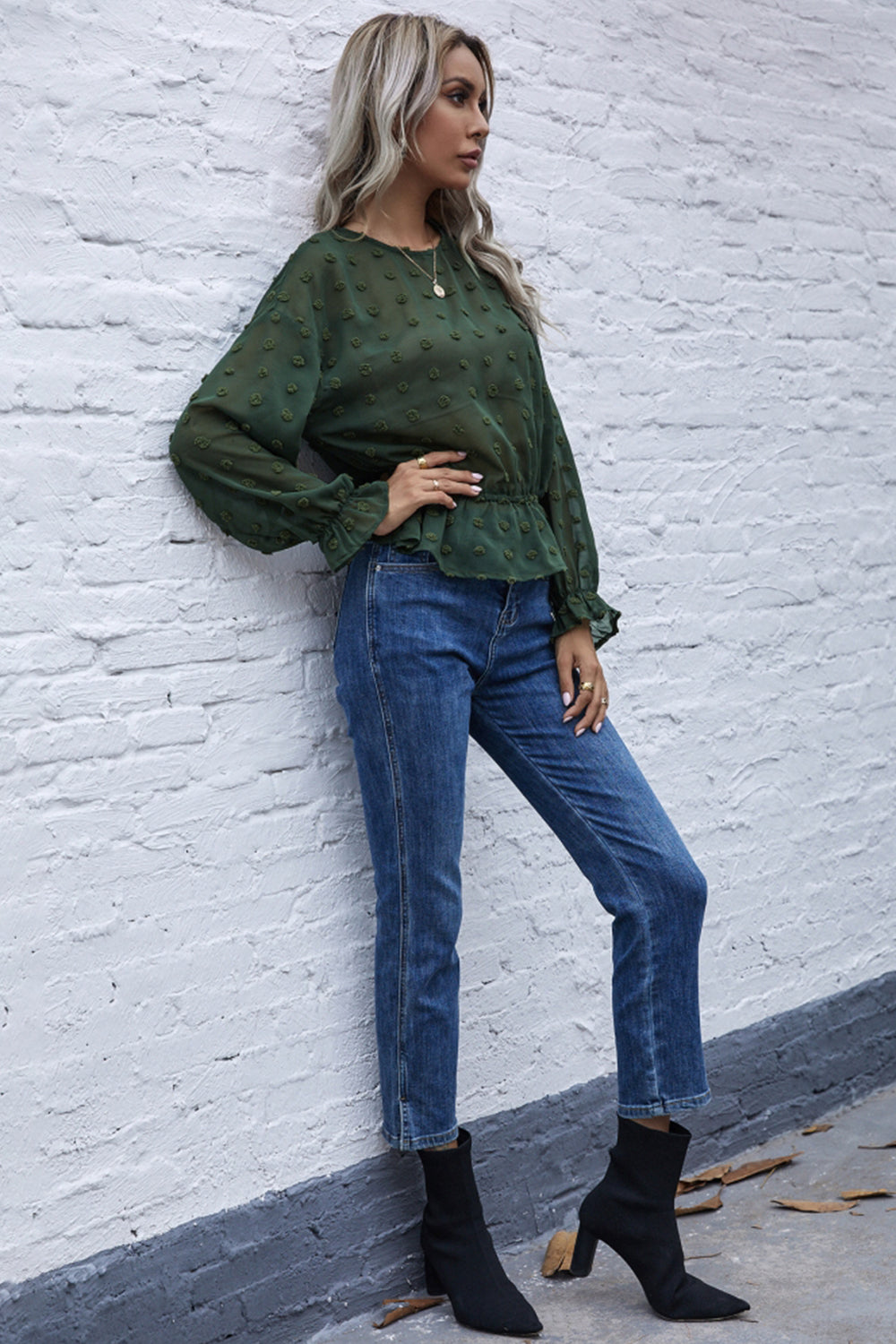 Round Neck Embroidered Shirt