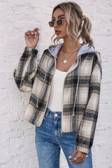 Plaid Hooded Jacket