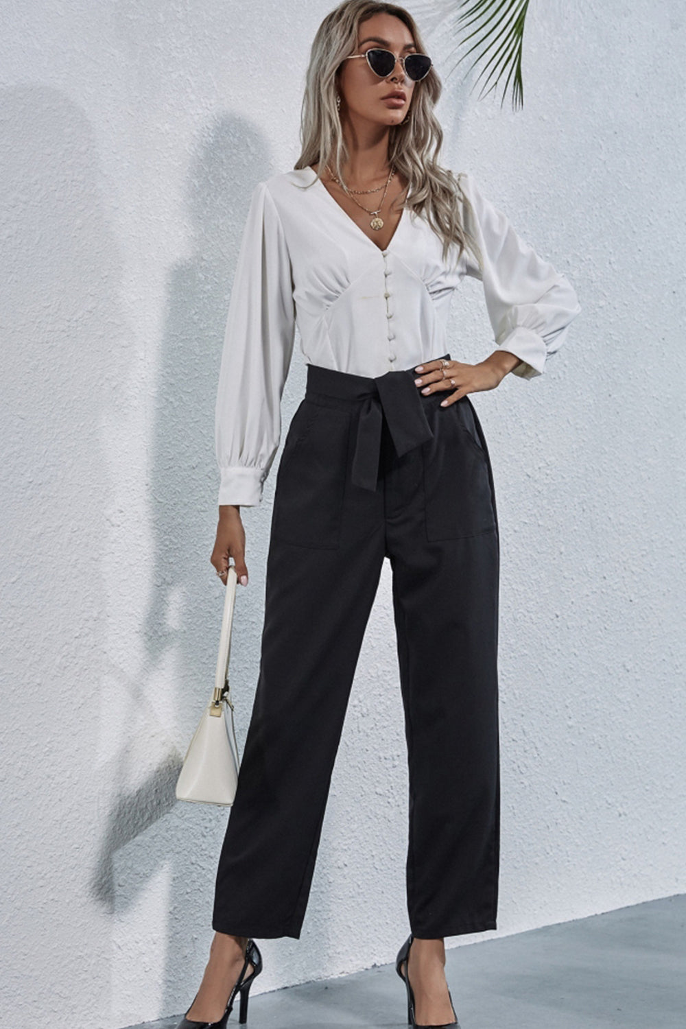 High Waist Casual Trousers