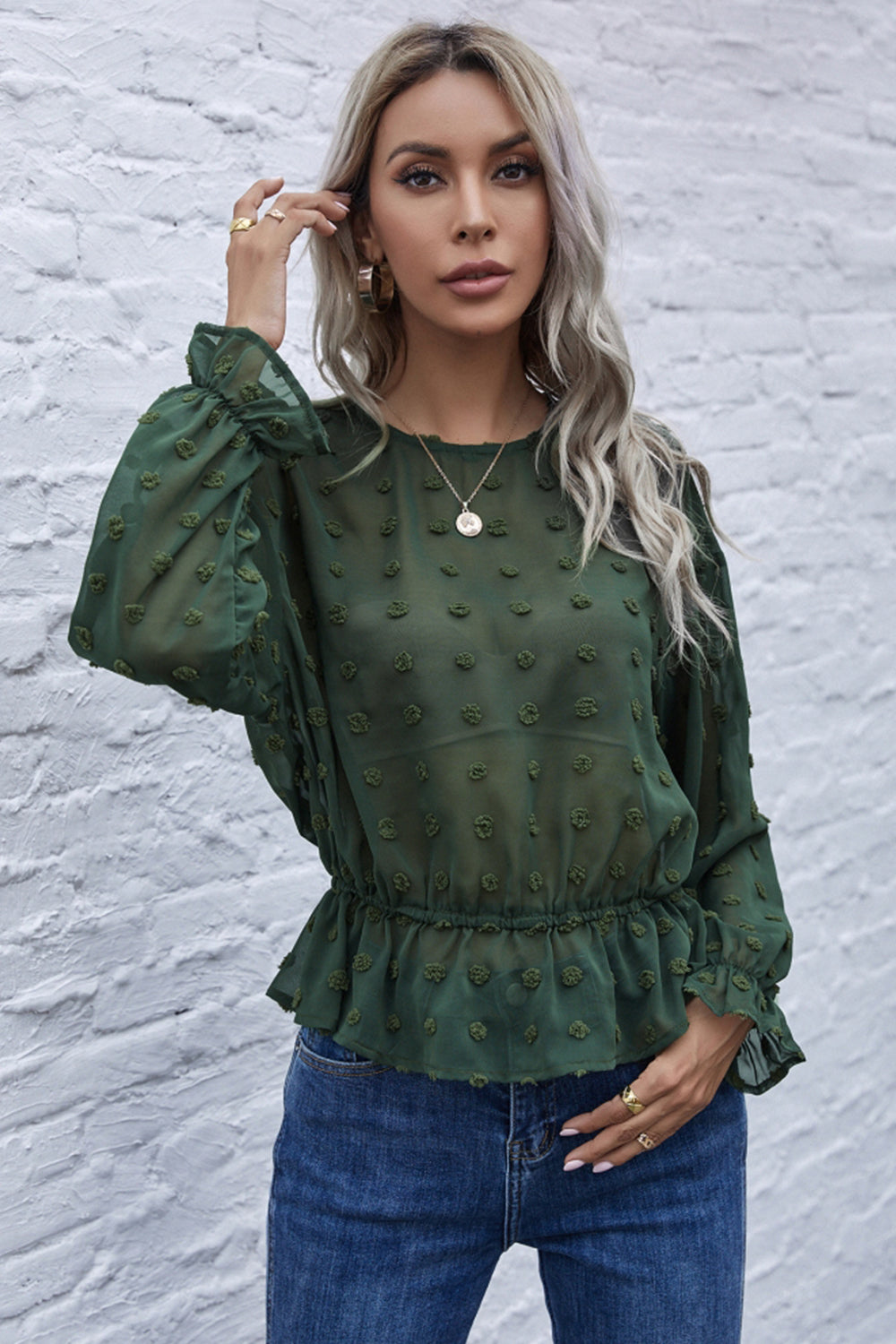 Round Neck Embroidered Shirt