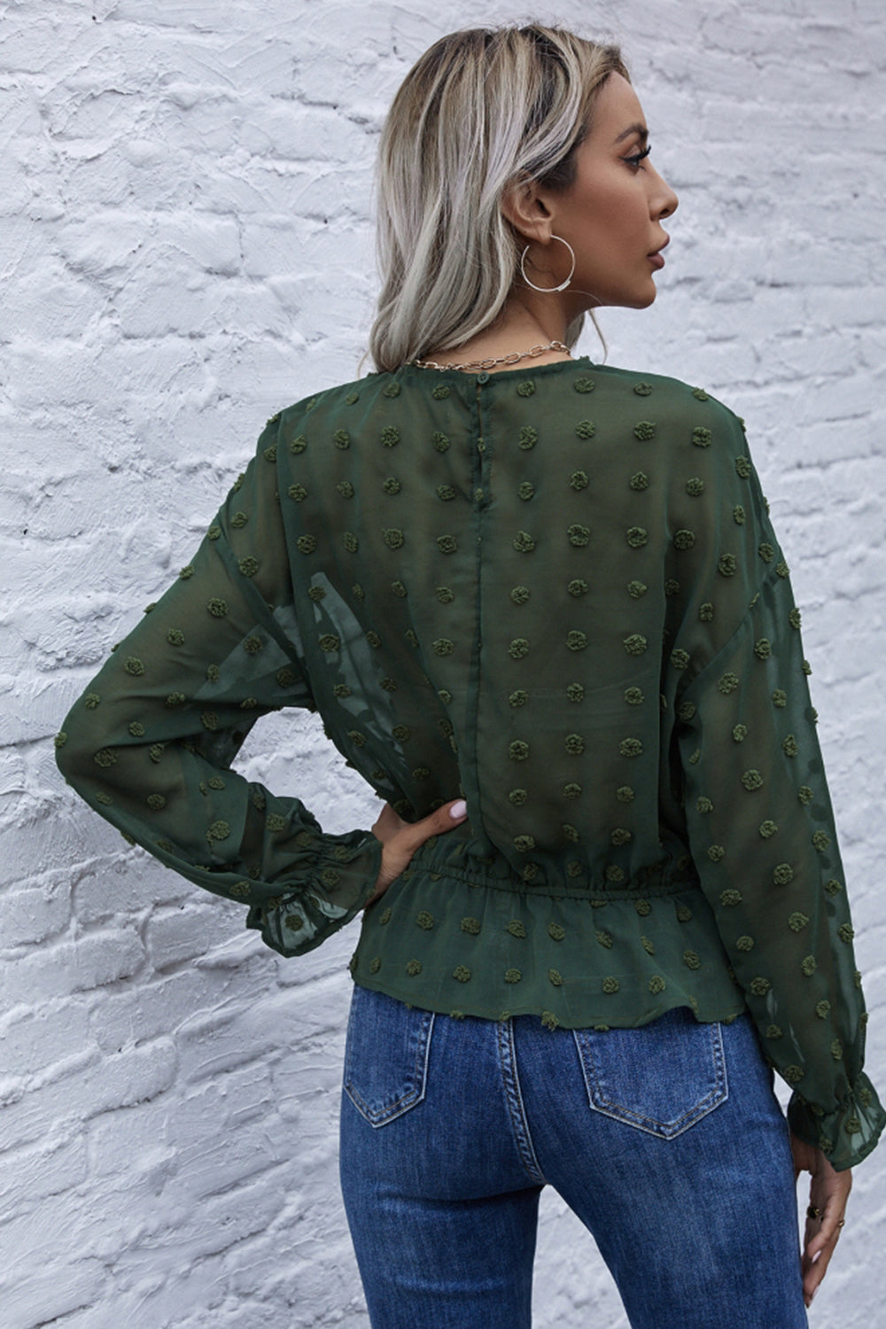 Round Neck Embroidered Shirt