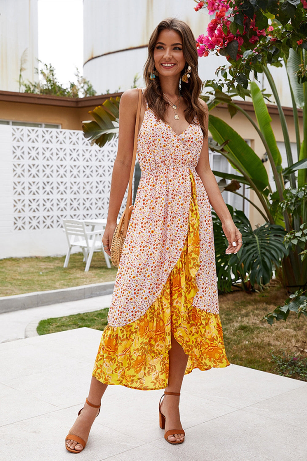 Sling Irregular Split Dress