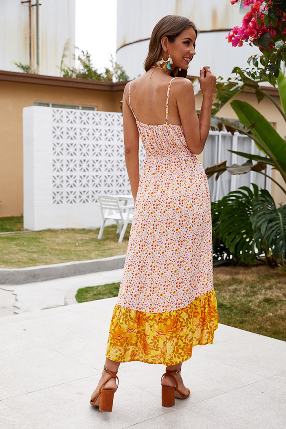 Sling Irregular Split Dress