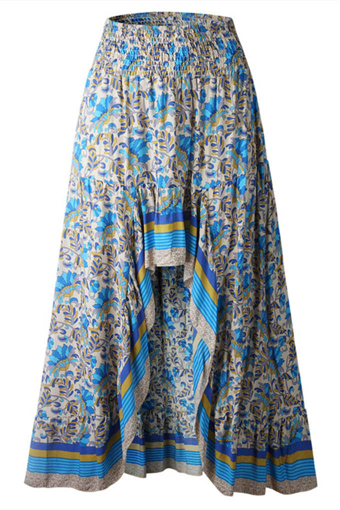 Elastic Waist Gypsy Ethnic Skirt